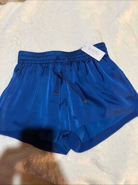 WAPG Women's Royal Blue Satin Shorts